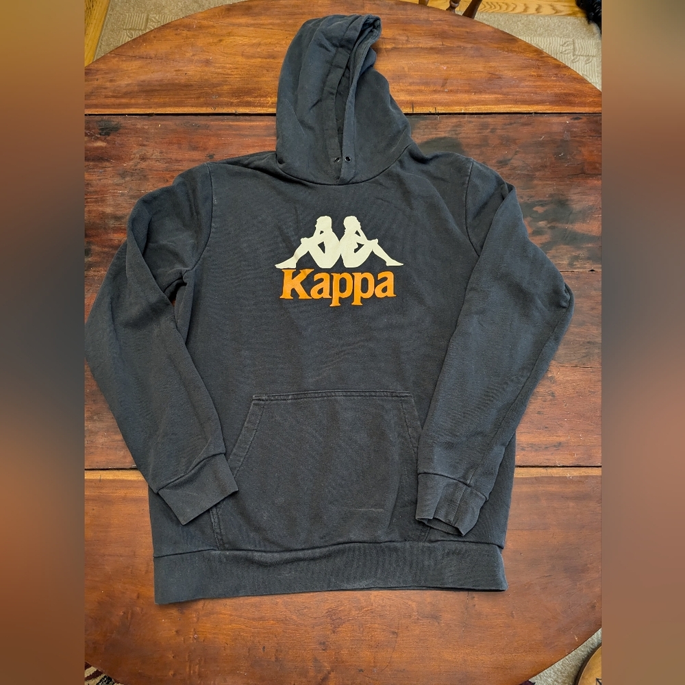 Kappa Black Hoodie with Classic Graphic